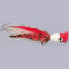 Popper gebunden mit Flashabou Dyed Pearl pink zum Fliegenbinden unter Fliegenbindematerial bei FFE