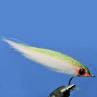 Streamer gebunden mit Deadly Dazzle chartreuse und weiß zum Fliegenbinden unter Fliegenbindematerial bei Flyfishing Europe