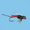 Nymphe gebunden mit UNI Floss rot, zum Fliegenbinden unter Fliegenbindematerial bei Flyfishing Europe