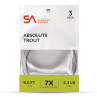 Absolute Trout Leader 7,5' 3er-Pack Vorfaecher Scientific Anglers