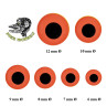 Pike Monkey Epoxy Augen Klebeaugen fluoreszierend feuer orange