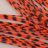 Round Rubber Legs medium gebändert neon orange zum Fliegenbinden unter Fliegenbindematerial bei FFE