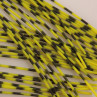 Round Rubber Legs medium gebändert neon gelb zum Fliegenbinden unter Fliegenbindematerial bei FFE