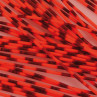 Round Rubber Legs medium gebändert neon rot zum Fliegenbinden unter Fliegenbindematerial bei Flyfishing Europe