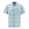 Simms Outpost Shirt Kurzarm Hemd mist plaid