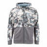 Simms Challenger Full Zip Hoody hex flo camo grey blue