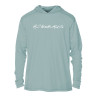Winston Technical Hooded Script Logo Sun Shirt slate blue