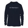 Winston Technical Hooded Script Logo Sun Shirt navy blue