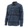 Simms Gallatin Flannel Shirt admiral blue stripe Seitenansicht
