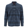 Simms Gallatin Flanell Hemd admiral blue stripe