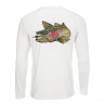 Simms Solar Tech Tee Rainbow Trout white