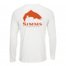 Simms Solar Tech Tee Trout Logo white