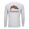 Simms Solar Tech Tee Troutscape sterling