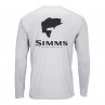 Simms Solar Tech Tee Bass Logo sterling 