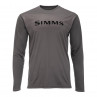 Simms Tech Tee Sonnenschutz Shirt steel Vorderseite