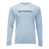 Simms Tech Tee Sonnenschutz Shirt steel blue Vorderseite