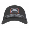 Simms Trout Icon Trucker Kappe carbon Vorderseite