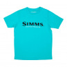 Simms Kids Logo T-Shirt tahiti blue