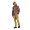 Simms Santee Flannel mahogany-tan camp plaid Ansicht linke Seite