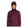 Simms Womens Heavyweight Baselayer Hoody mulberry mit uebergezogener Kapuze