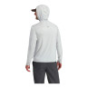 Simms Solarflex Hoody Kapuzenshirt sterling Rueckseite mit getragener Kapuze