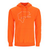 Simms Bass Outline Hoody Kapuzenpullover neon orange Vorderansicht