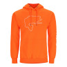 Simms Bass Outline Hoody Kapuzenpullover neon orange Vorderansicht