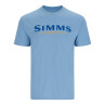 Simms Logo T-Shirt light blue heather Vorderansicht