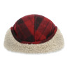 Simms Coldweather Cap red buffalo plaid Rueckseite