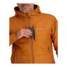 Simms Fall Run Hybrid Hoody chestnut Detail Brusttasche