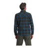 Simms Santee Flannel Shirt black - bright blue pane ombre Rueckseite