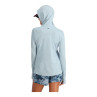 Simms Womens Solarflex Hoody steel blue heather Vollschutz Rueckseite