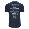 Simms Species T-Shirt navy heather Rueckseite