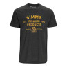 Simms Stacked Logo Bass T-Shirt charcoal heather Vorderansicht