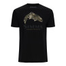 Simms Trout Regiment Camo Fill T-Shirt black Vorderansicht