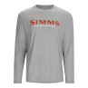 Simms Logo Shirt LS Langarm-Shirt cinder heather Vorderansicht