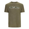 Simms Logo T-Shirt RC dark clover-military heather Vorderansicht