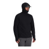 Simms Highline Hoody black Ansicht Vorderseite mit Kapuze