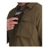 Simms Lodge Work Shirt driftwood Detail Einschubfach Brille