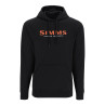 Simms Logo Hoody  black Vorderansicht