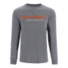 Simms Logo Shirt LS-Shirt athletic heather Vorderansicht