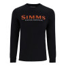 Simms Logo Shirt LS-Shirt jet black Vorderansicht