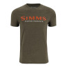 Simms Logo T-Shirt loden heather Vorderansicht