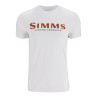 Simms Logo T-Shirt pure white Vorderansicht