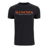 Simms Logo T-Shirt dark gunmetal heather Vorderansicht