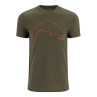 Simms Trout Outline T-Shirt loden heather Vorderansicht