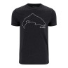 Simms Trout Outline T-Shirt dark gunmetal heather Vorderansicht