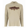 Simms Tech Hoody Artist Serie stone Trout Fly Vorderansicht