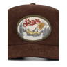 Simms Double Haul Corduroy Cap jasper Detail Applikation