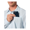 Simms Launch Shirt bimini blue heather Detail Brusttasche